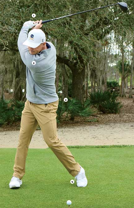 bryson dechambeau hits a drive