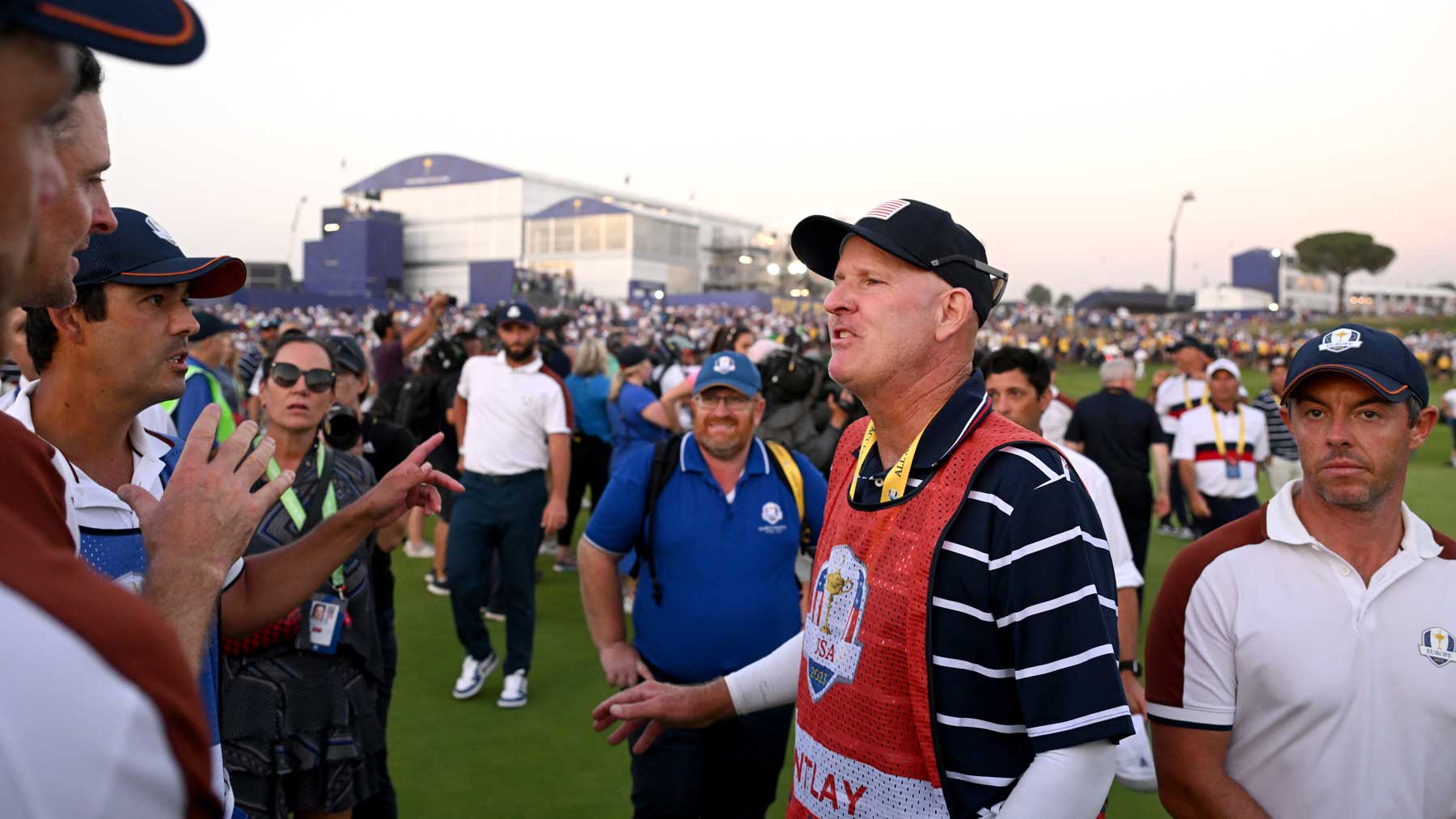 joe lacava jawing at harry diamond at ryder cup