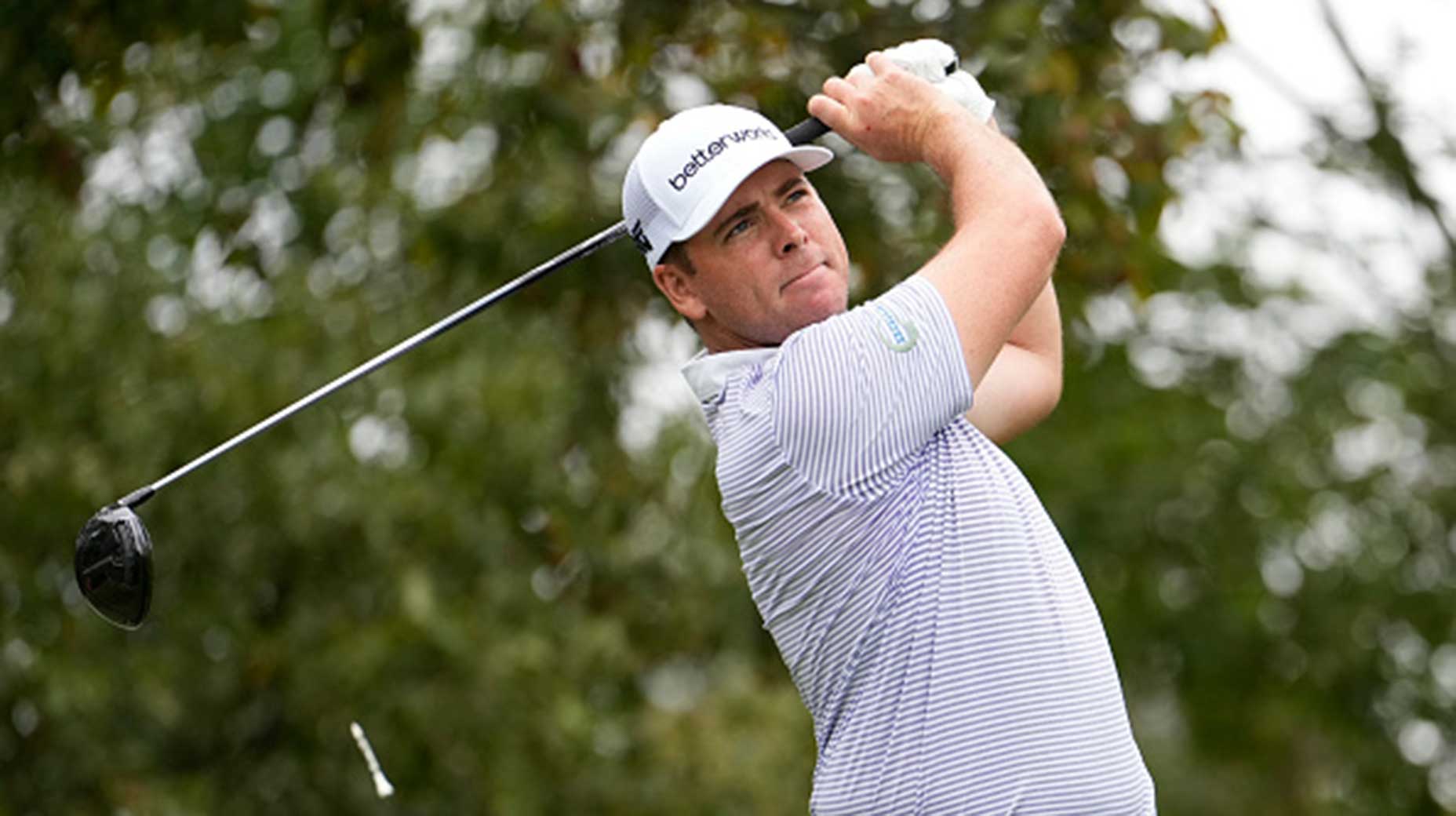 luke list hits a tee shot