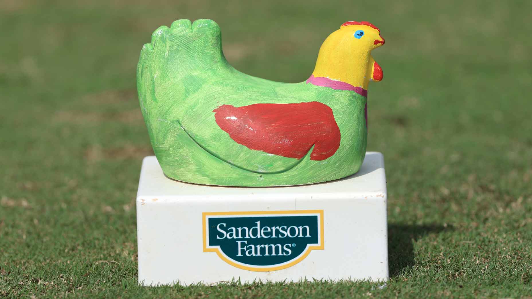 Tee marker at Sanderson Farms Championship