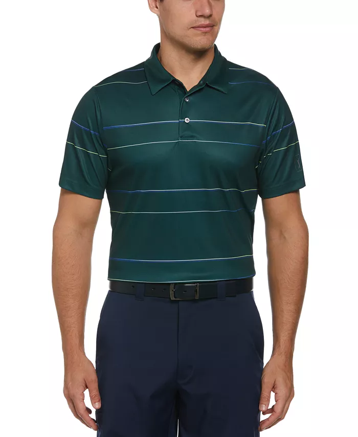 Men's Gradient Stripe Performance Golf Polo Shirt