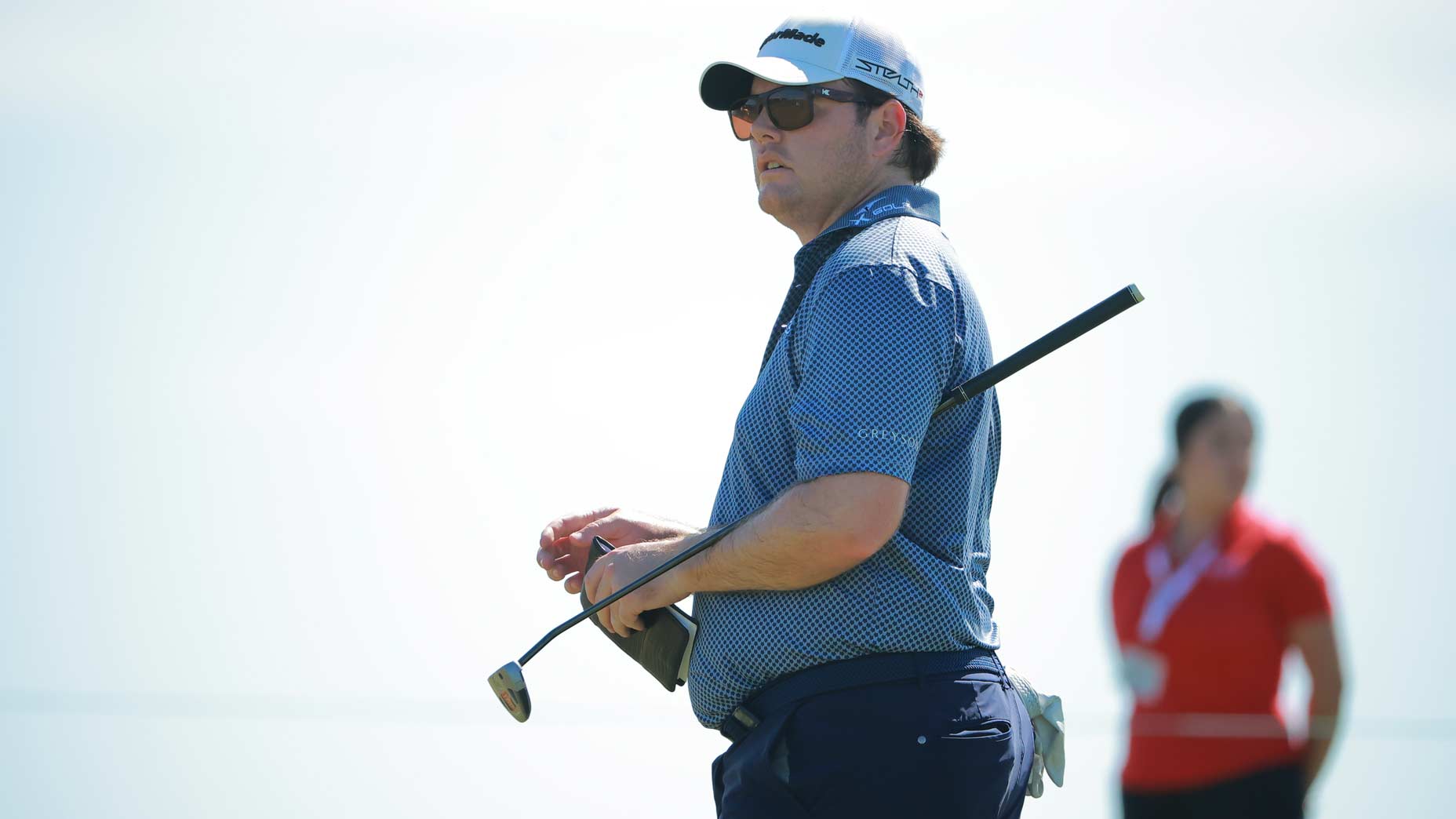 Harry Higgs of the United States waits to putt on the seventh green during the second round of the World Wide Technology Championship at El Cardonal at Diamante on November 03, 2023 in Cabo San Lucas, Baja California Sur, Mexico.