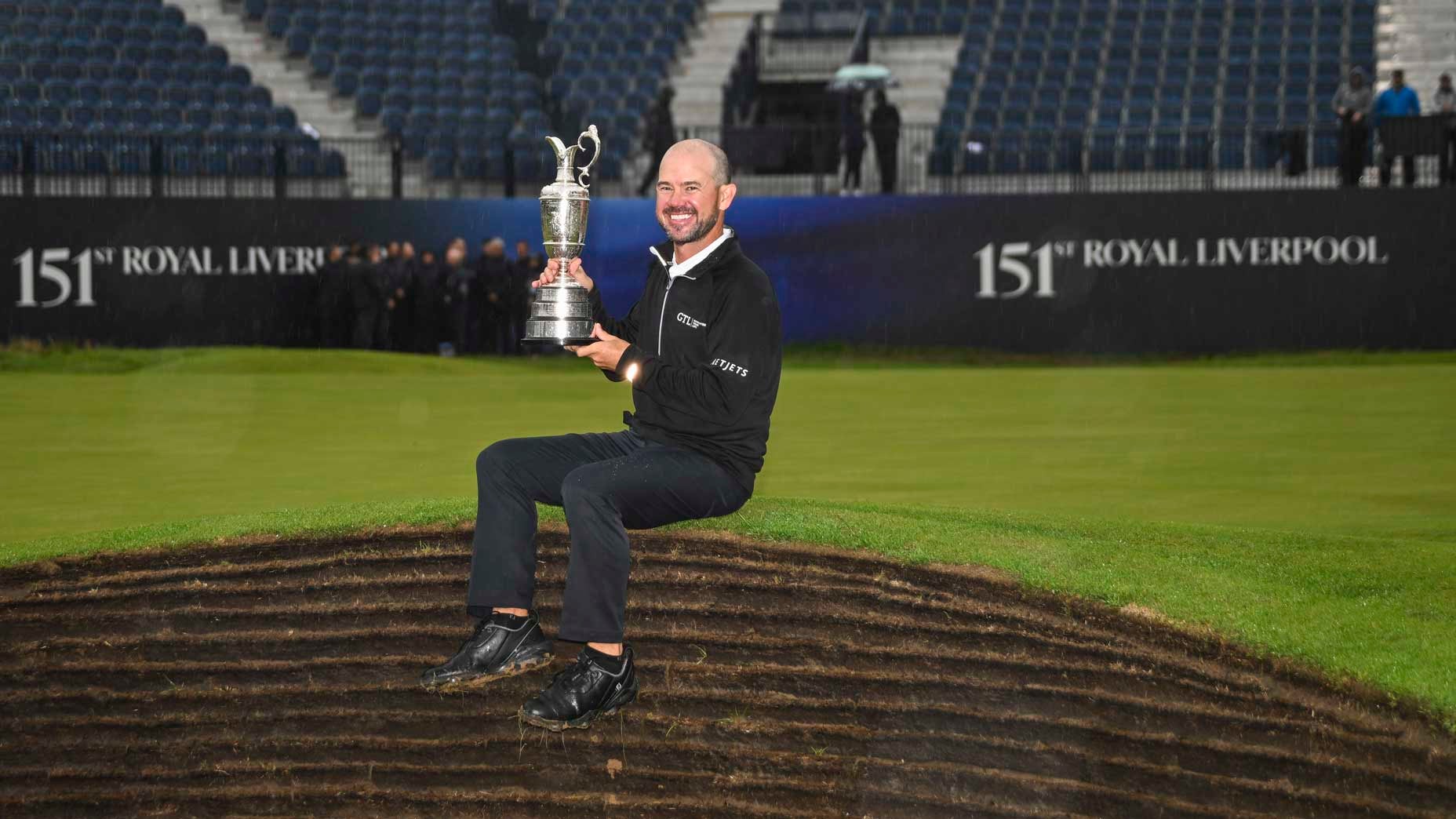 Brian Harman lifts trophy Open Championship