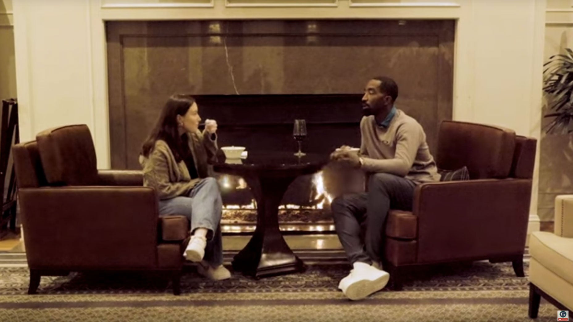 GOLF's Claire Rogers interviews JR Smith with ice cream