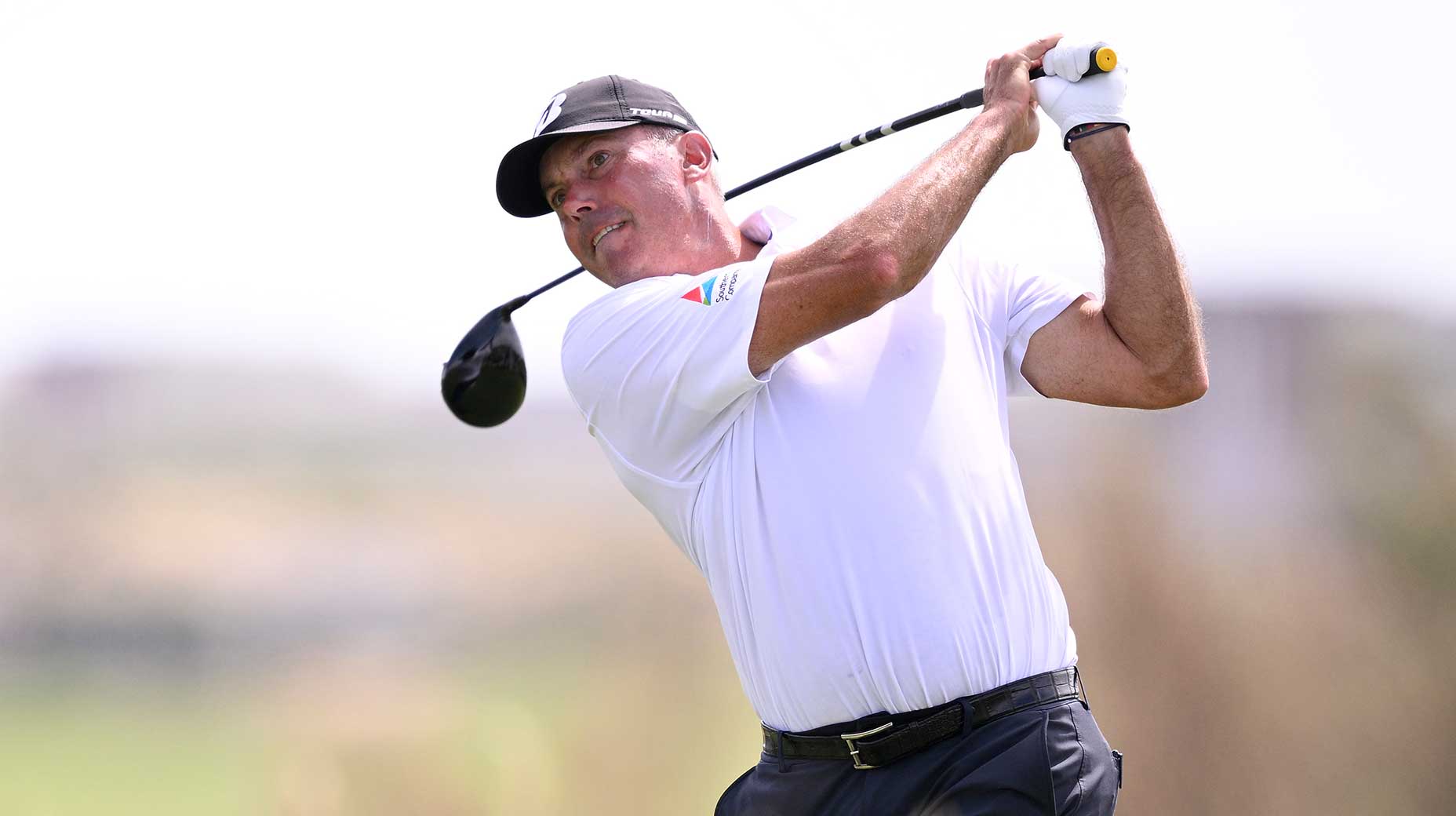 Matt kuchar watches a tee shot on saturday in mexico