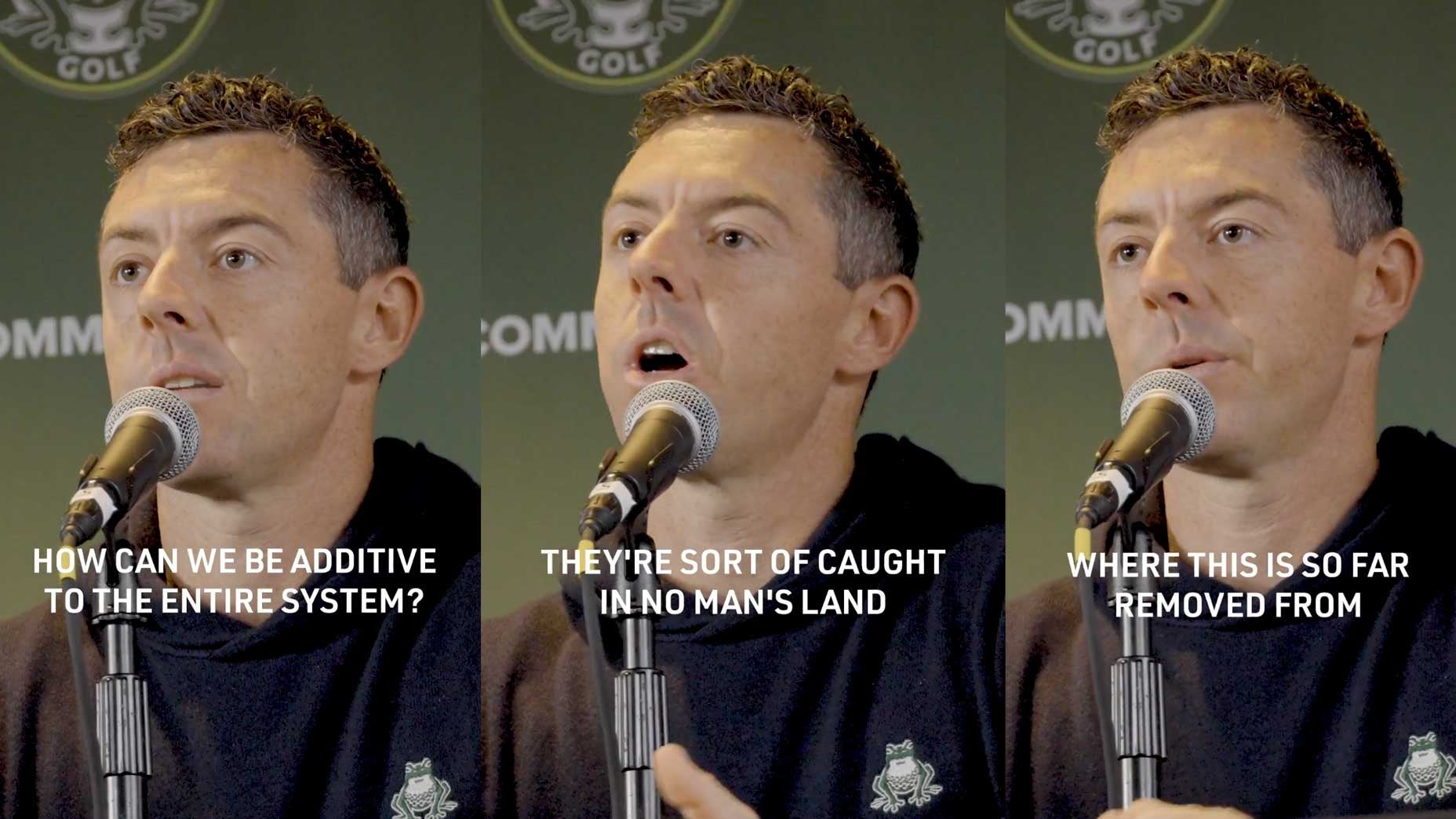 Rory McIlroy speaks at Boston Common Golf press conference