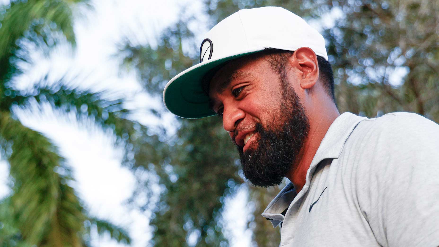 Tony Finau smiles during the Grant Thornton Invitational.