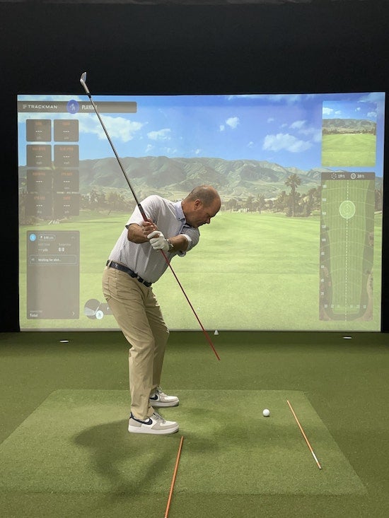 An indoor golf drill focusing on your takeaway