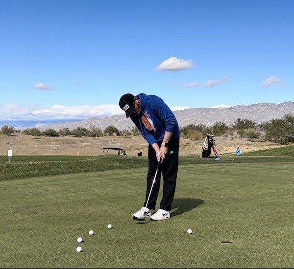 GOLF Top 100 Teacher Derek Deminsky demonstrates the 5-ball putting drill