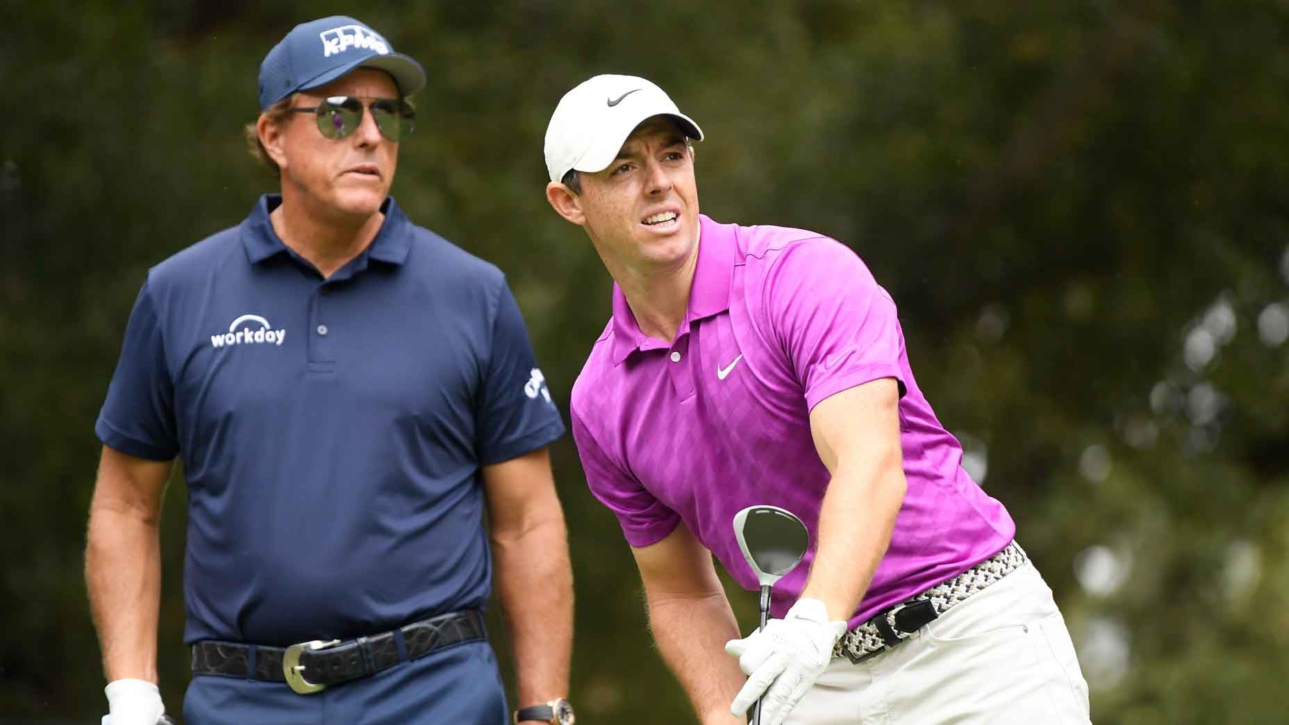 Phil Mickelson and Rory McIlroy