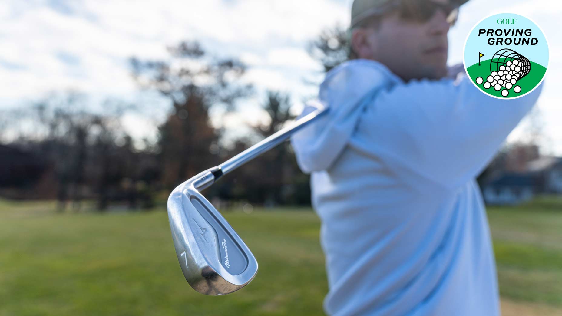 Jack Hirsh swings a Mizuno Pro 243 7-iron.