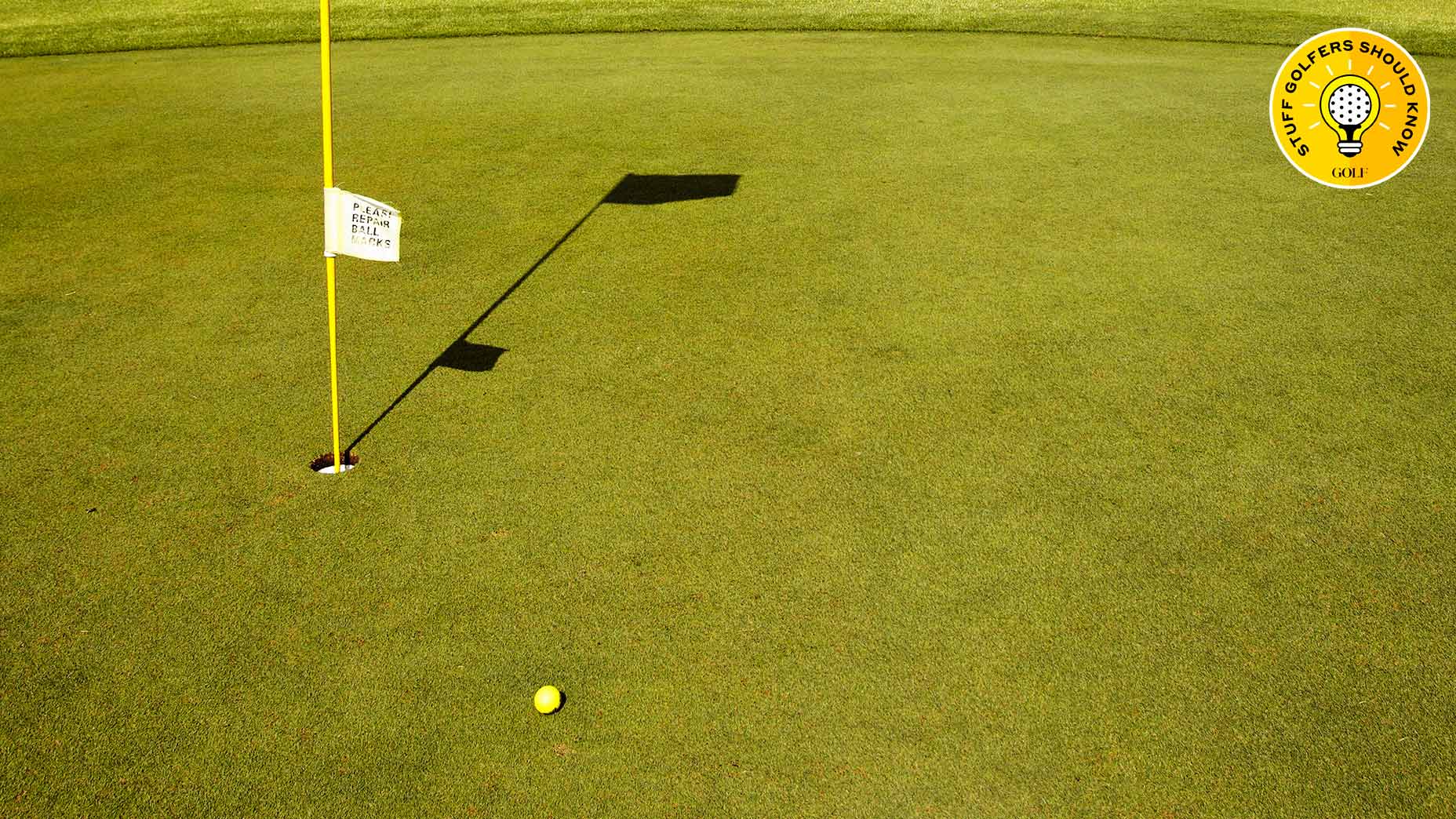 a golf ball on the green