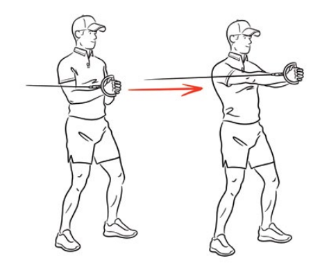 man demonstrates exercise