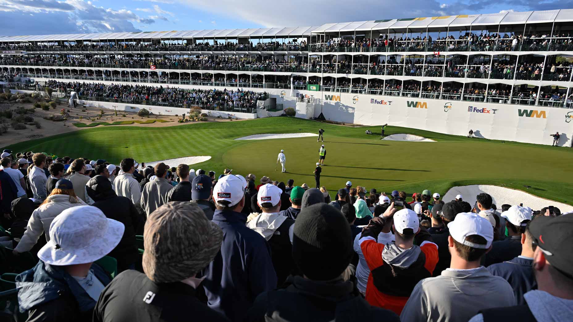 The stadium hole par-3 at TPC Scottsdale.