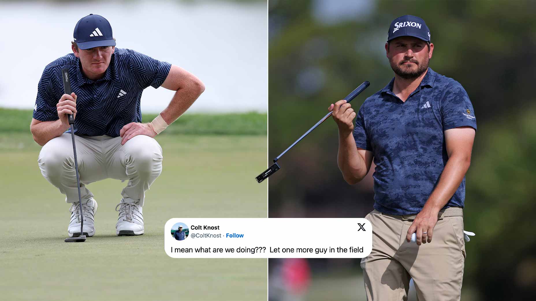 A split image of Andrew Novak and Nick Dunlap.