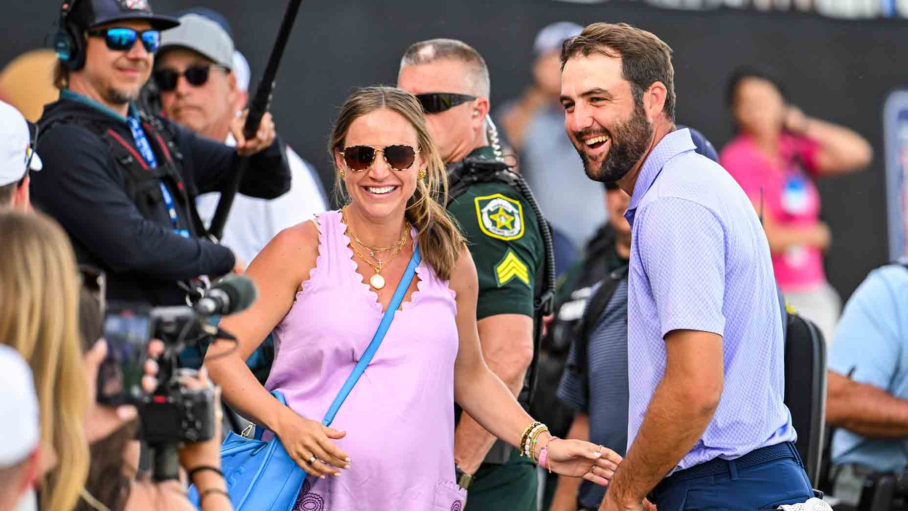 Scottie Scheffler and his wife, Meredith