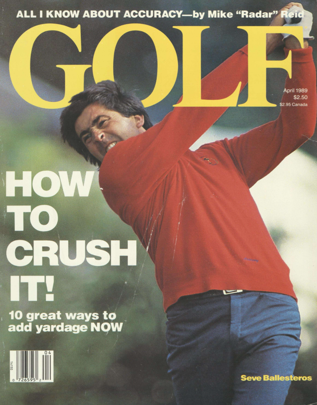 april 1989 cover of golf magazine