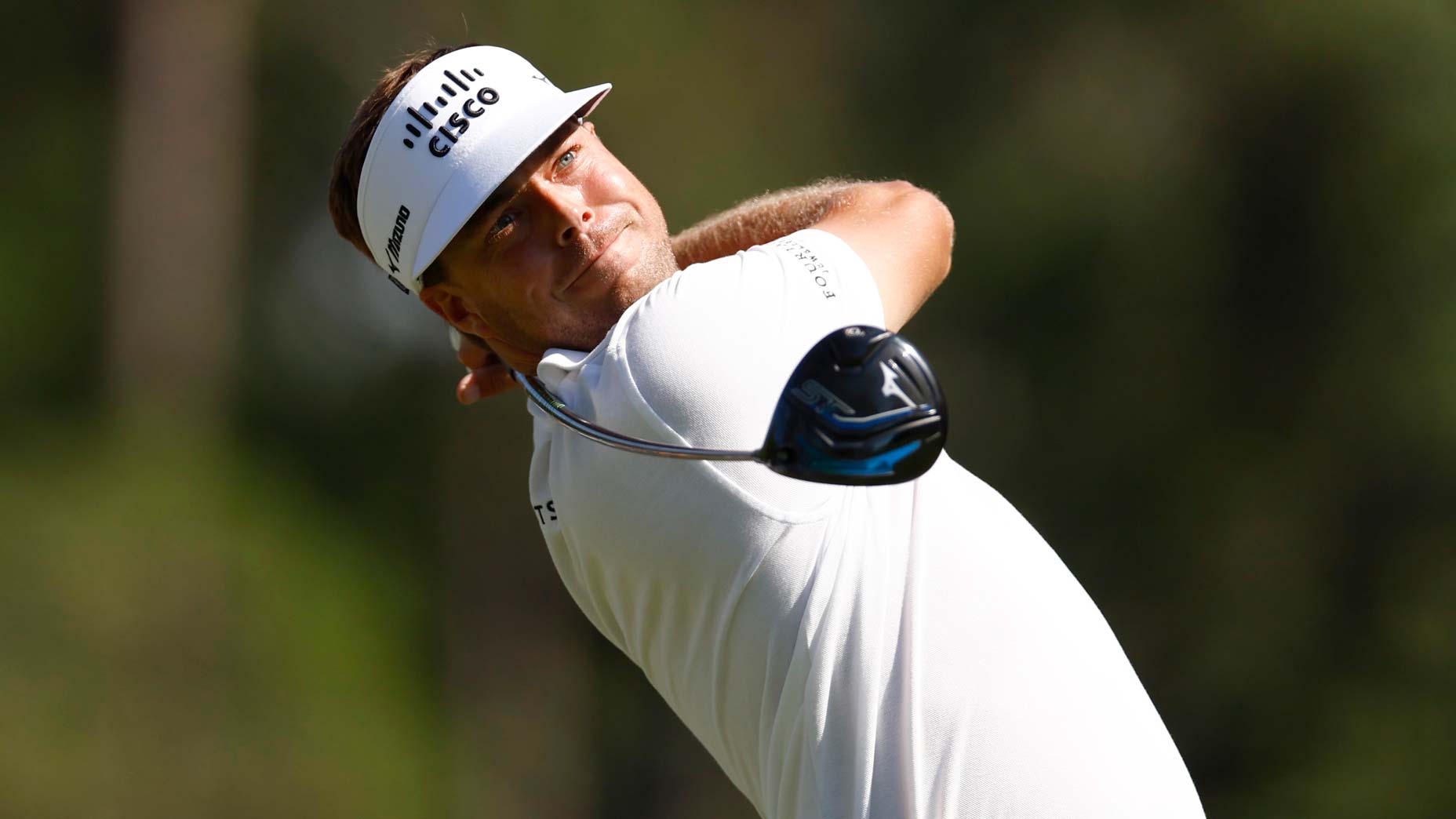 Keith Mitchell hits drive during third round of 2024 Valspar Championship