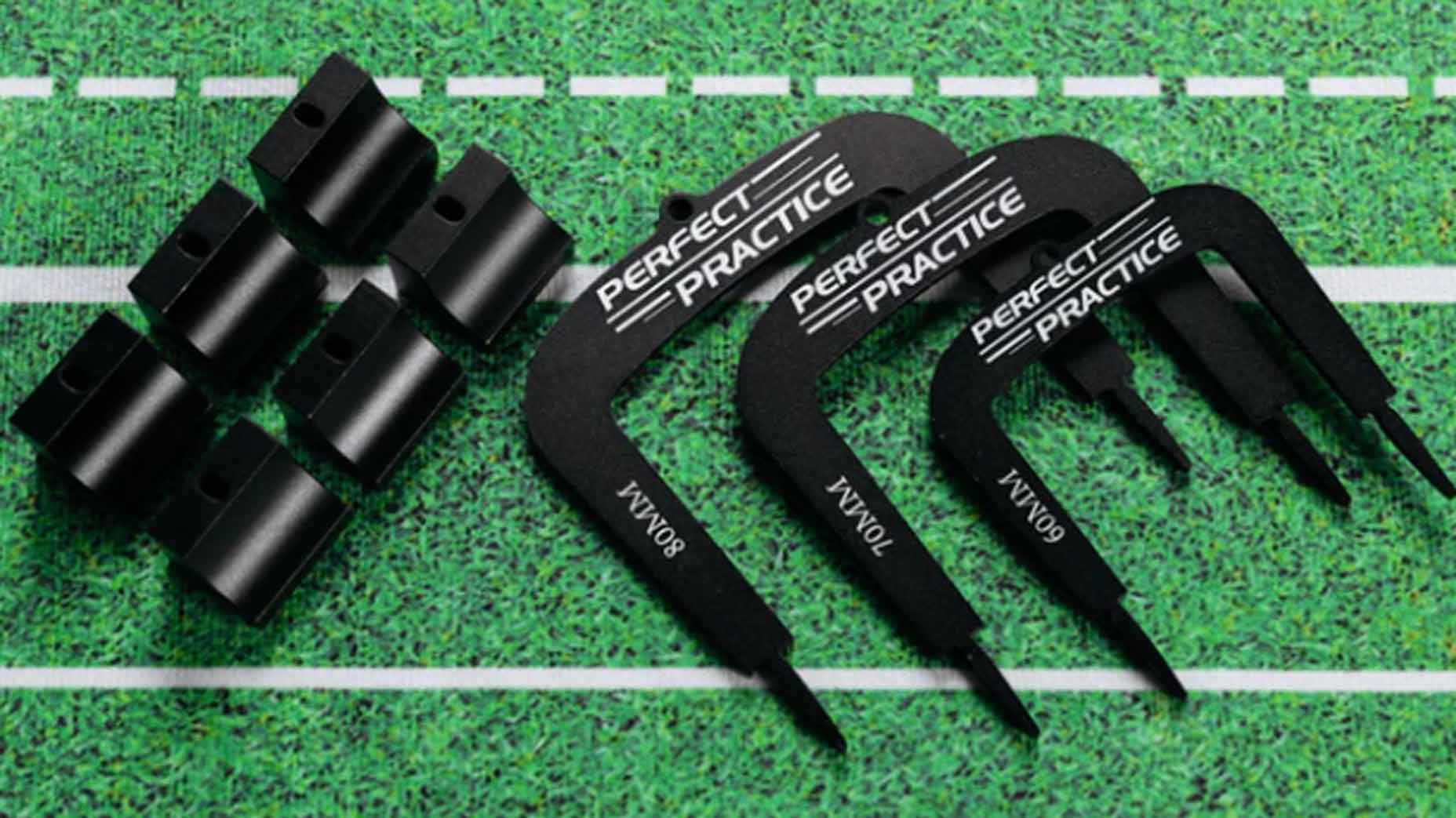 perfect putting gates laying on an indoor putting mat