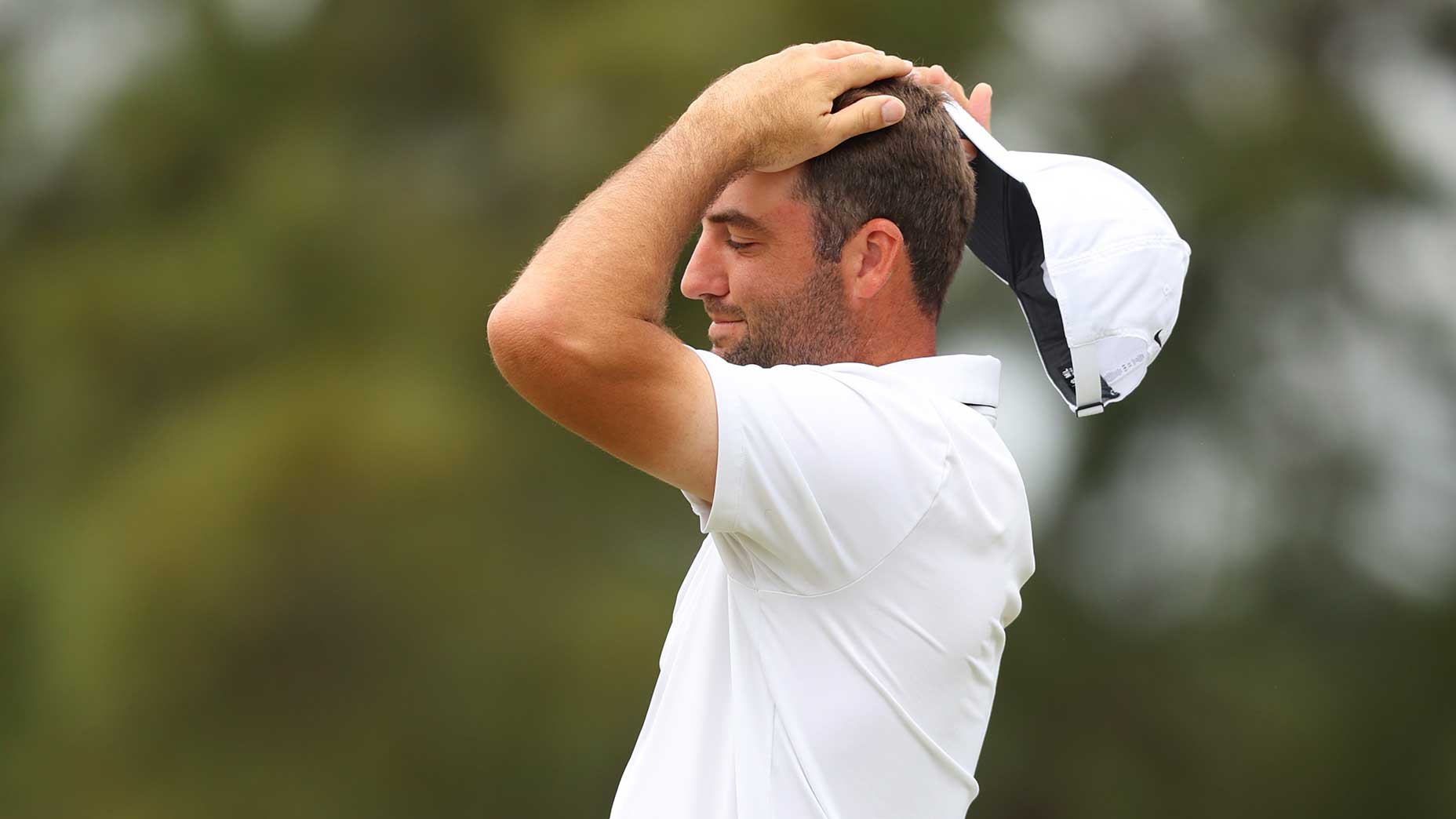scottie scheffler pictured at the third round of the texas children's houston open