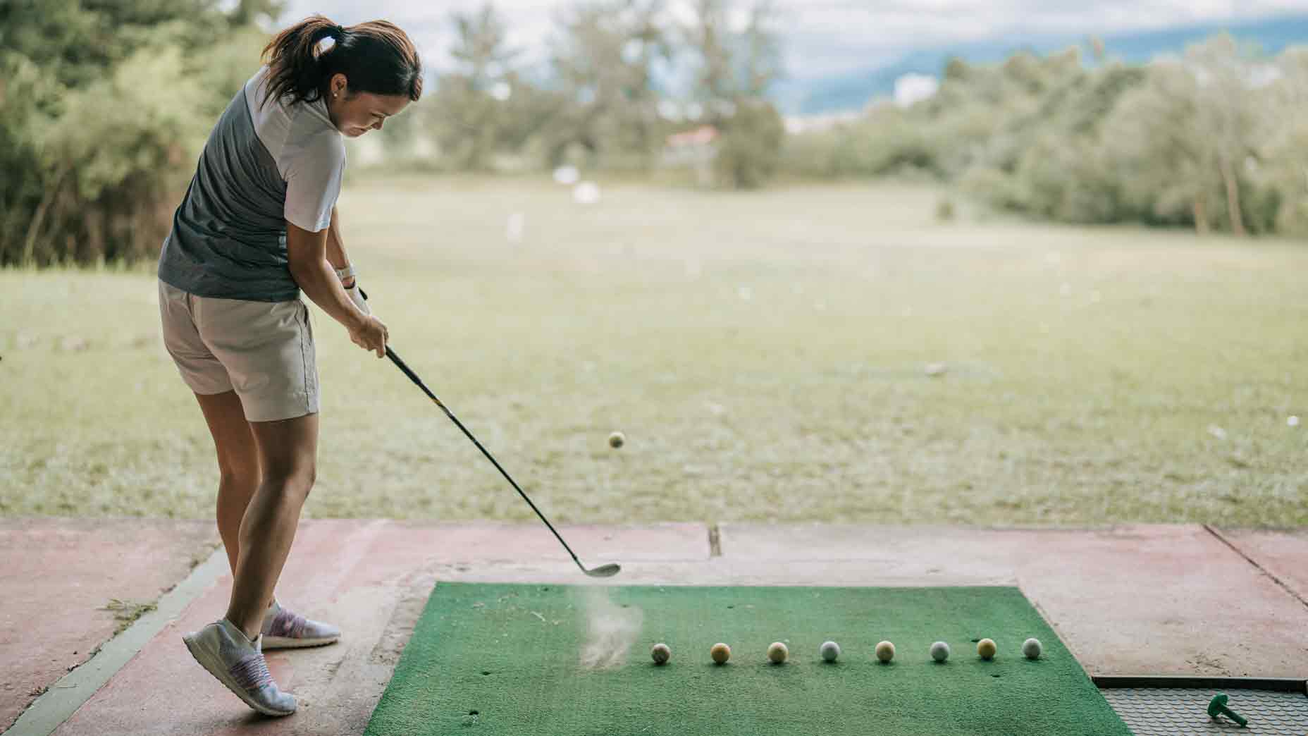 How important is hitting balls after a round?