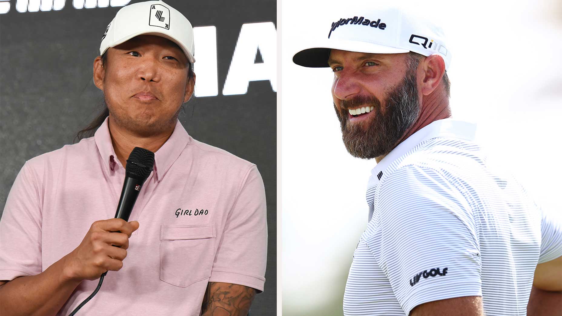 anthony kim and dustin johnson at liv golf events