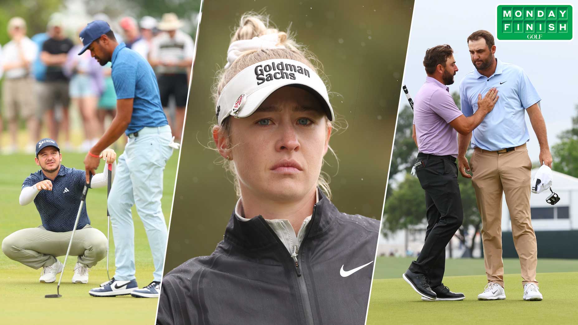 Alejandro Tosti, Tony Finau, Nelly Korda, Stephan Jaeger and Scottie Scheffler (L-R).