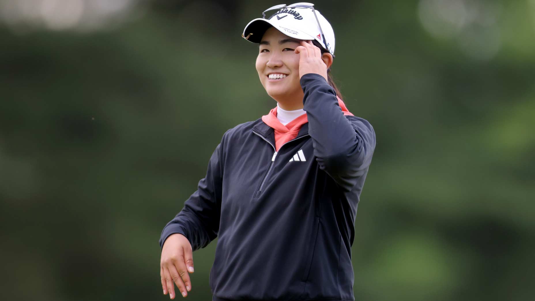 Rose Zhang smiles after winning the Cognizant Founders Cup