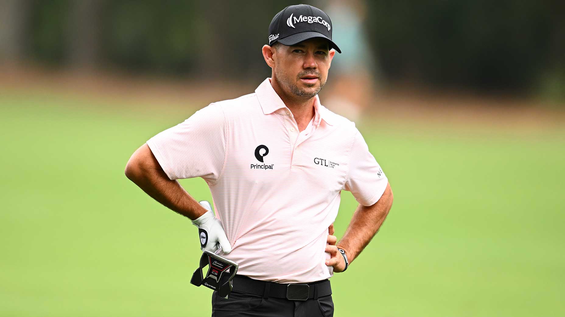 Brian Harman looks on during the second round of 2024 RBC Heritage at Harbour Town Golf Links.