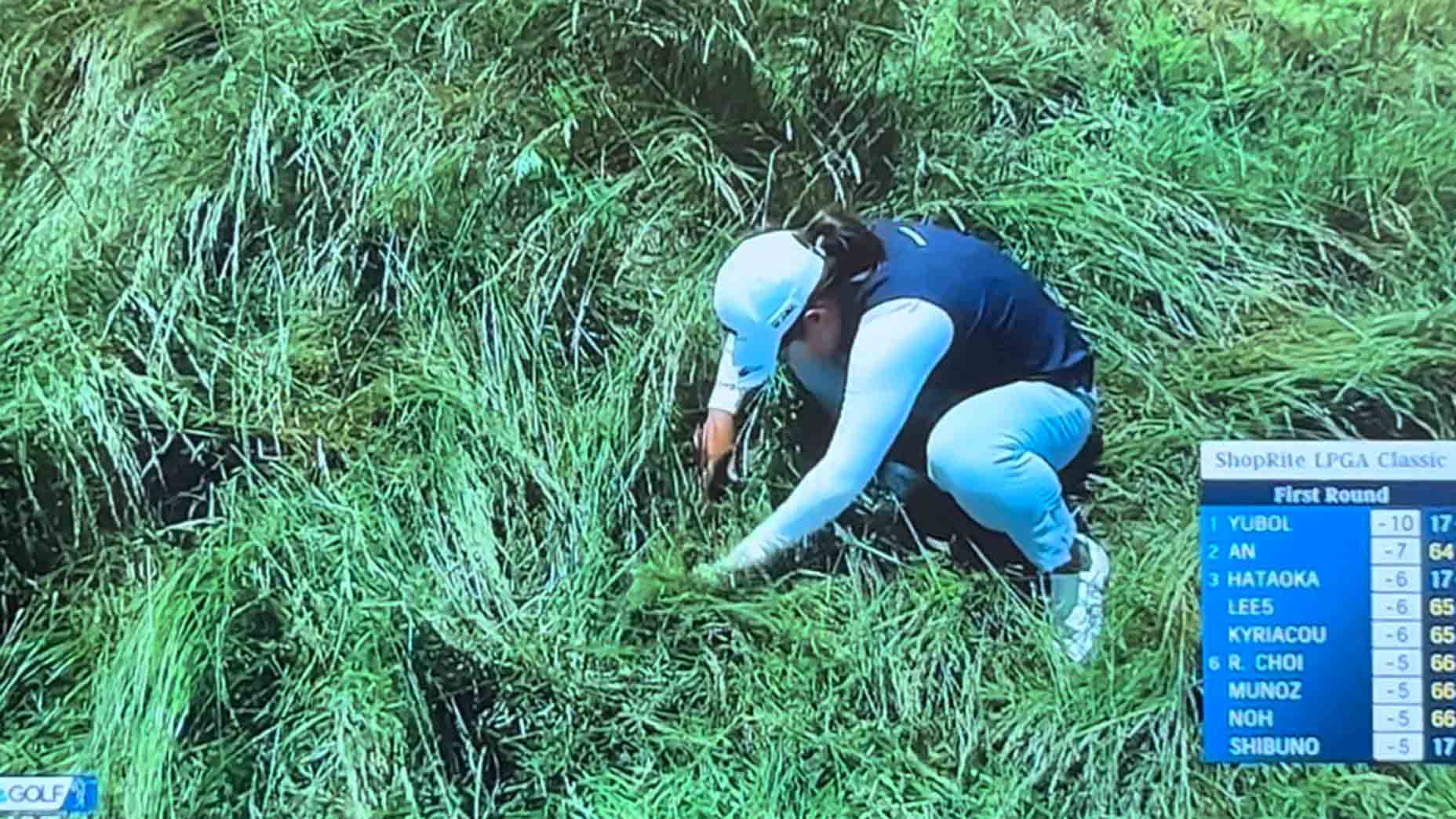 Rules officials boot LPGA star from event, one day after a miracle find