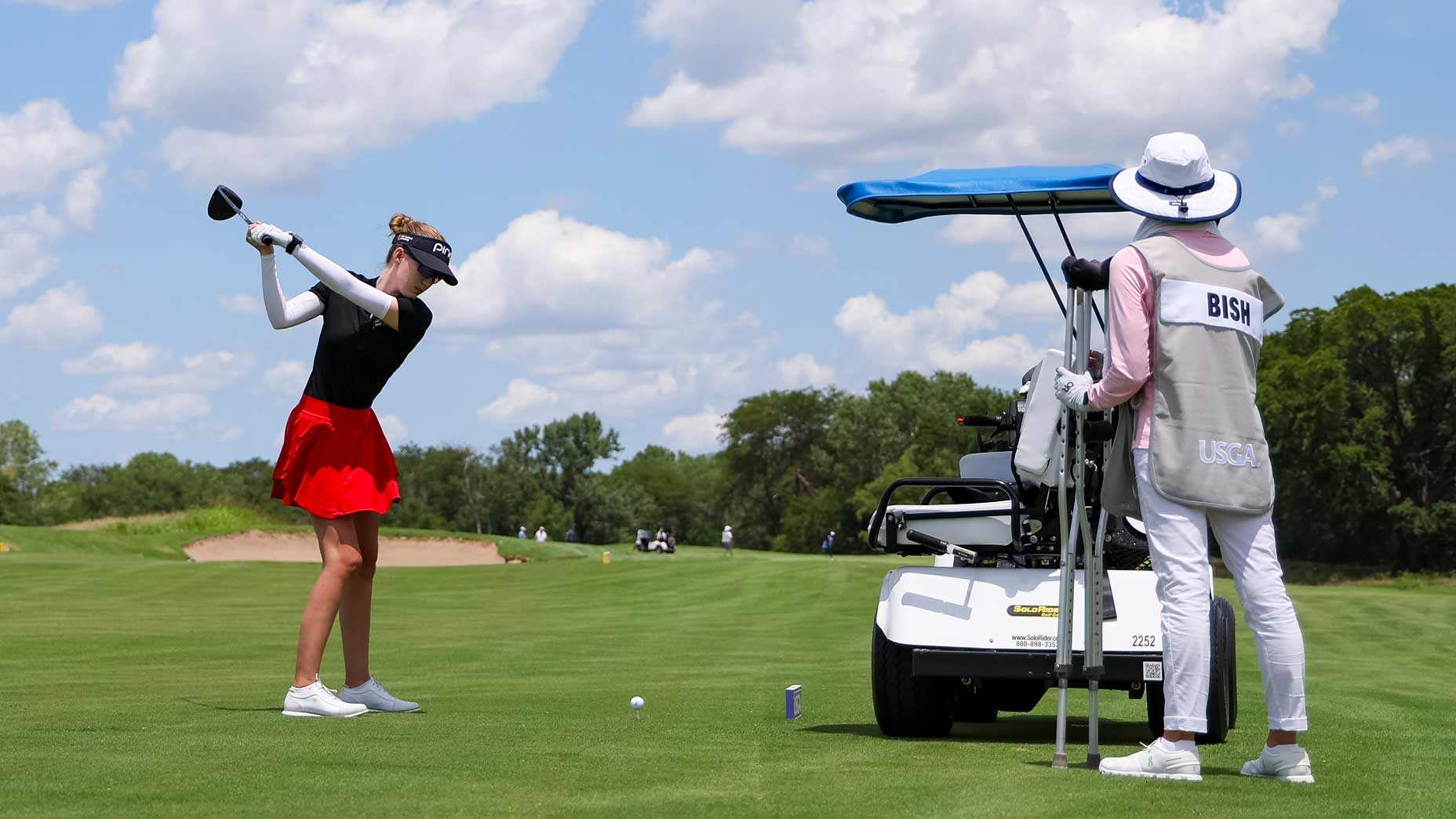 Bailey Bish plays a shot at the U.S. Adaptive Open.