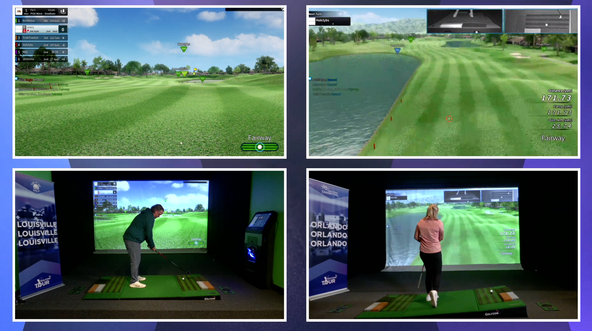 GOLFZON players competing
