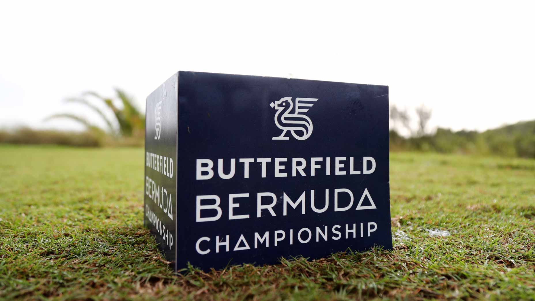 Butterfield Bermuda Championship tee marker on the seventh tee during the second round of the 2023 Butterfield Bermuda Championship at Port Royal.