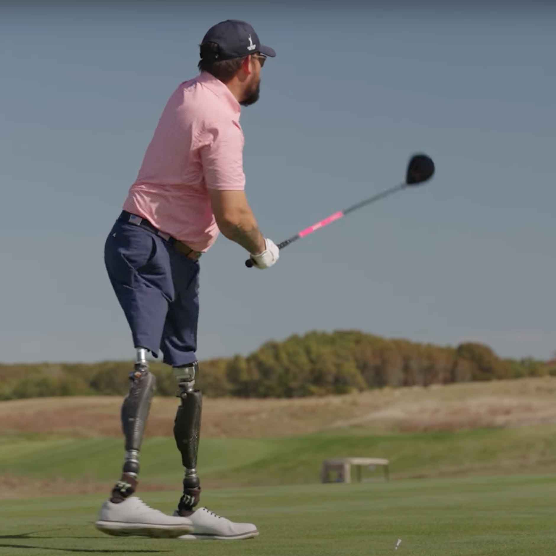 simpson cup player hits drive at shinnecock hills