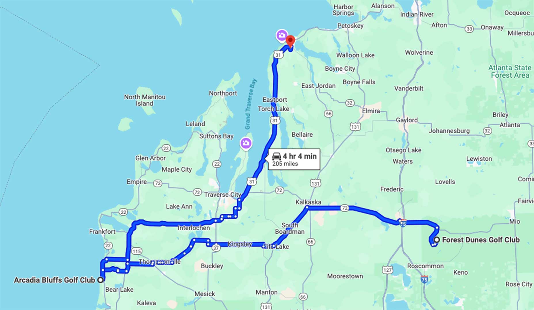 A golf road trip in Michigan.