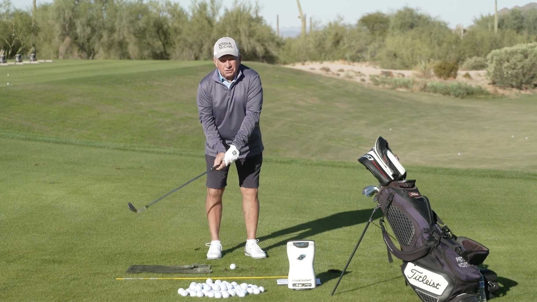 Peter Kostis' easy drill to practice the 'heartbeat' of the golf swing