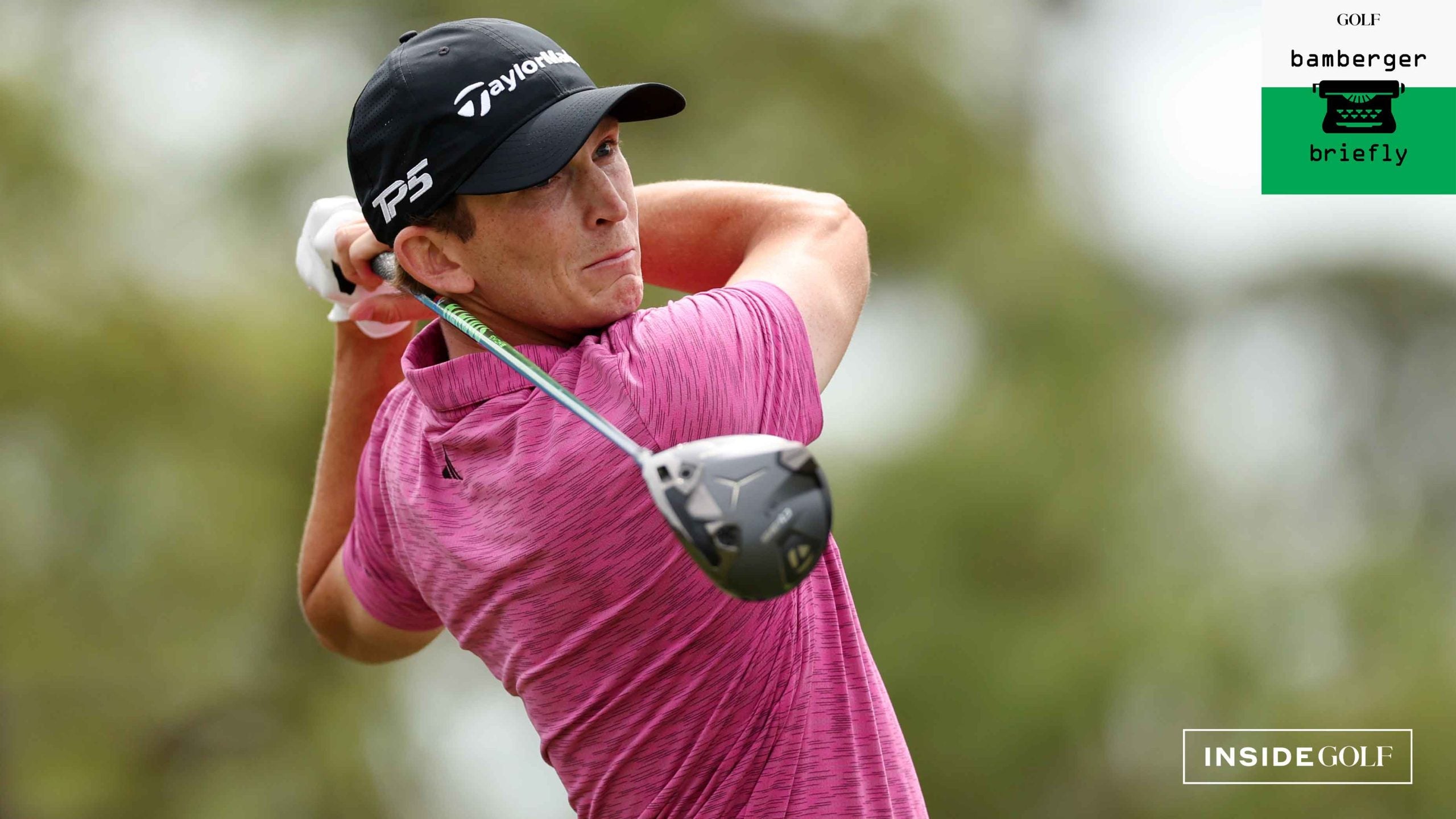 jacob bridgeman plays his shot from the sixth tee during the final round of the Valspar Championship 2025