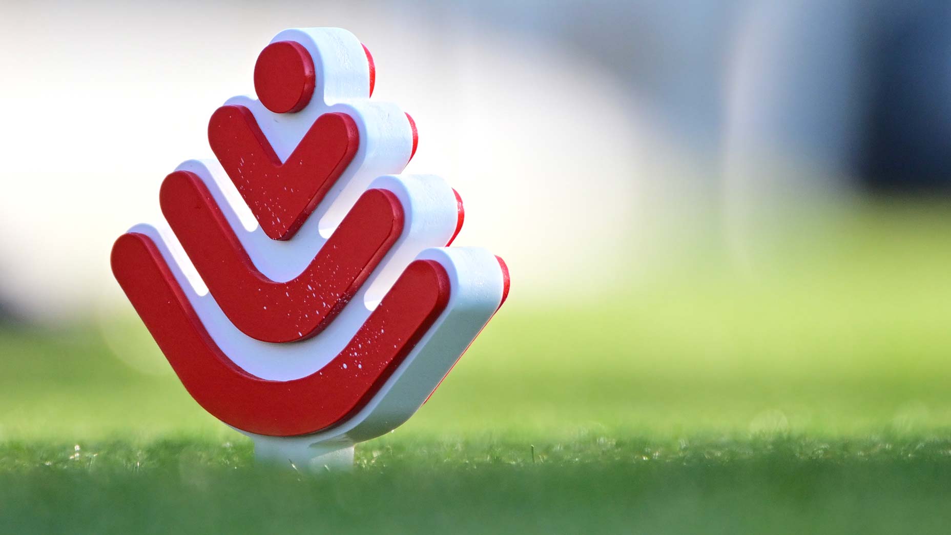 A Texas Children's Houston Open tee marker during the second round at Memorial Park Golf Course.
