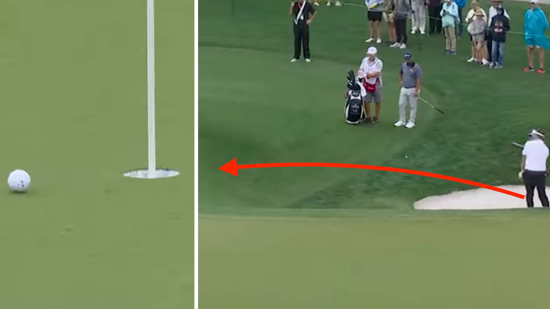 Keith Mitchell pulls off an impressive "Thai spinner" bunker shot at the 2025 Texas Children's Houston Open.