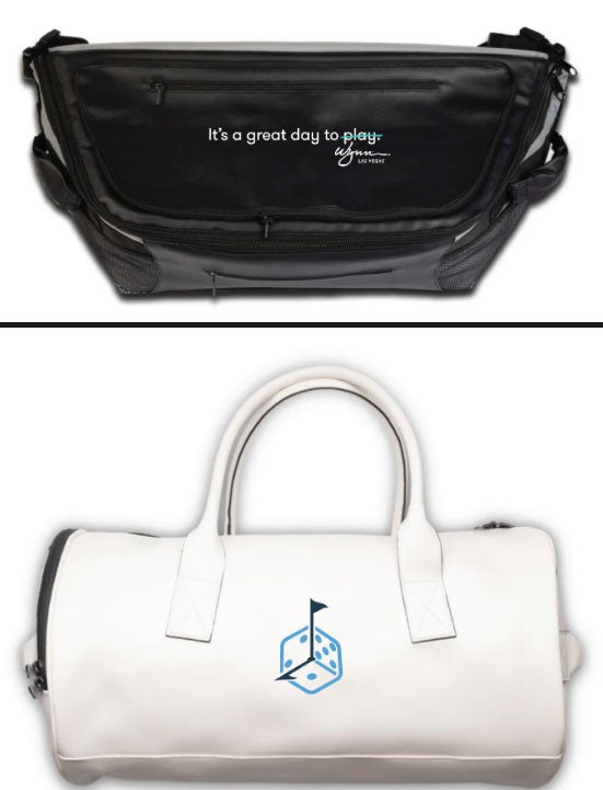 An 8am golf duffle bag