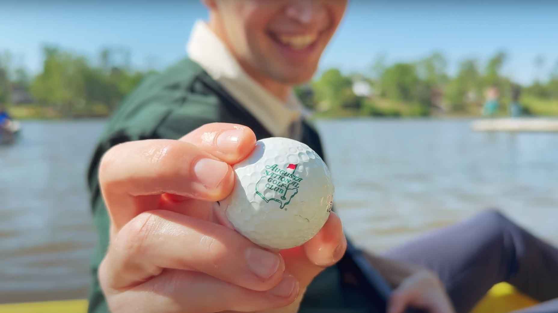 augusta national members logo golf ball kayak rae's creek