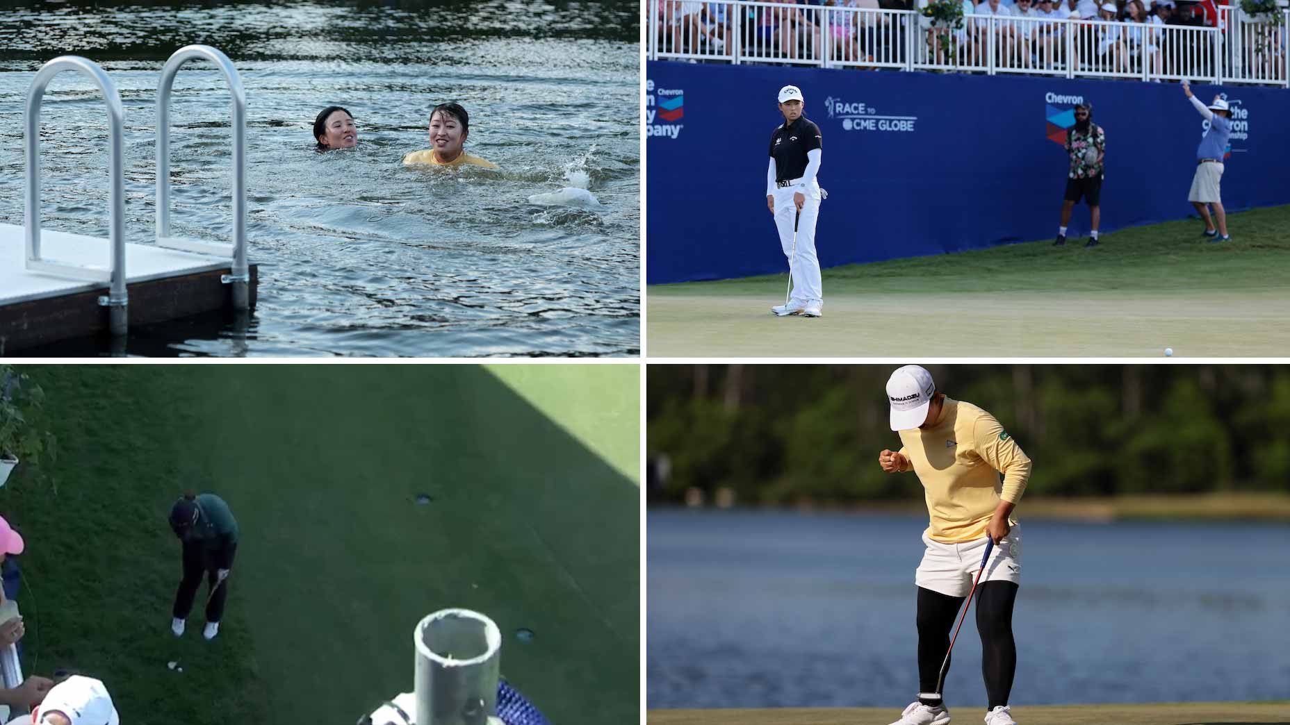 Scenes from No. 18 at the Chevron Championship.