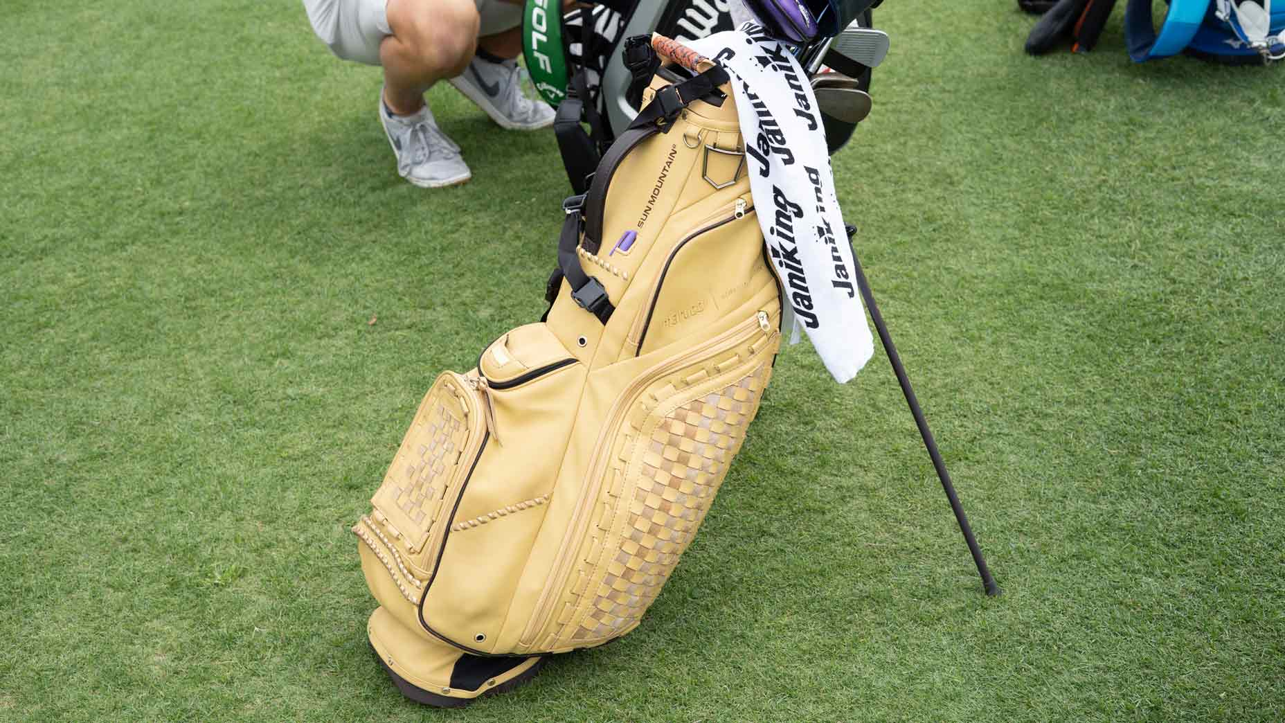 Joel Dahmen's Sun Mountain X Marucci stand bag.