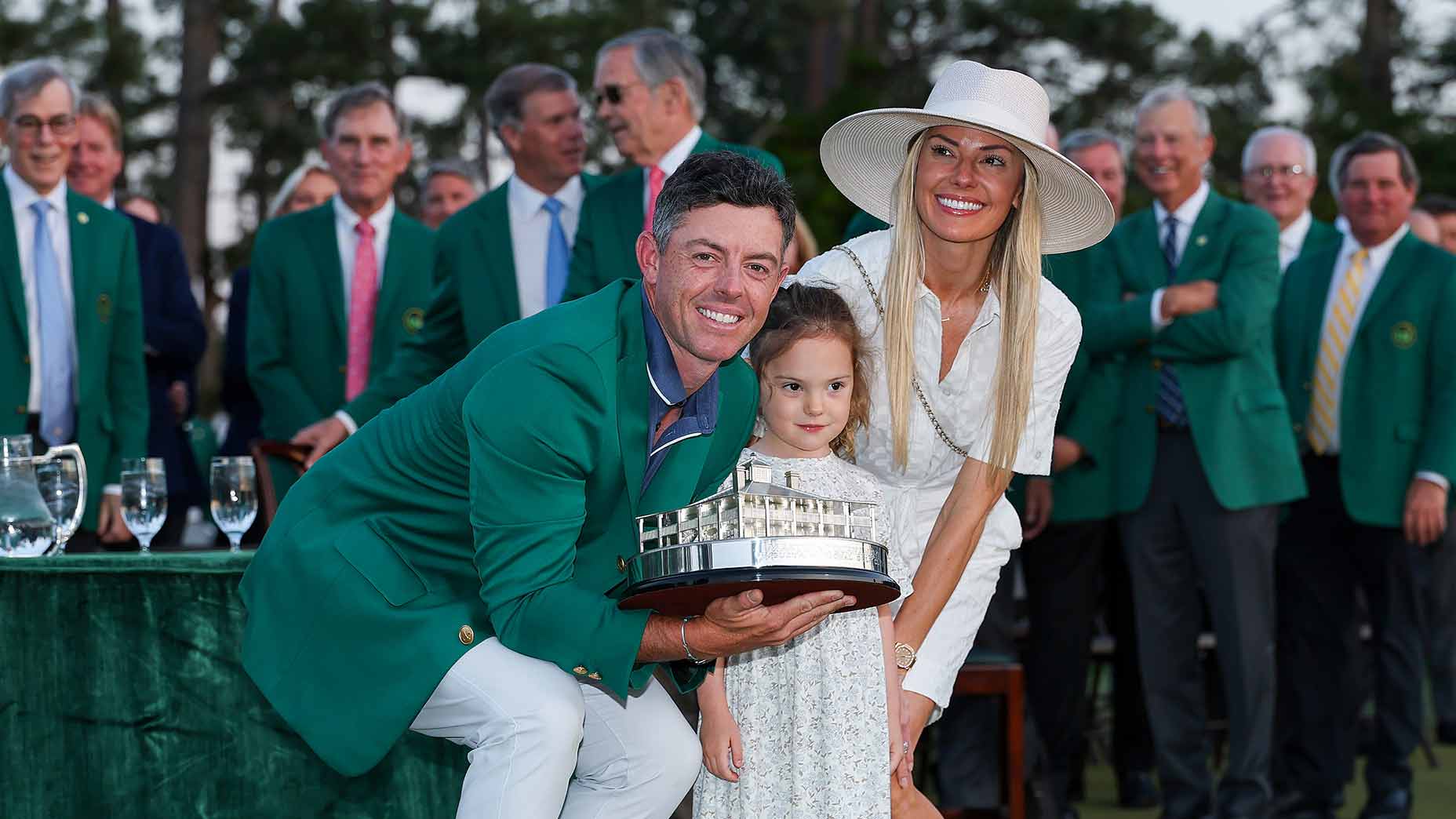 Rory McIlroy celebrates his Masters win with his wife, Erica, and daughter, Poppy.