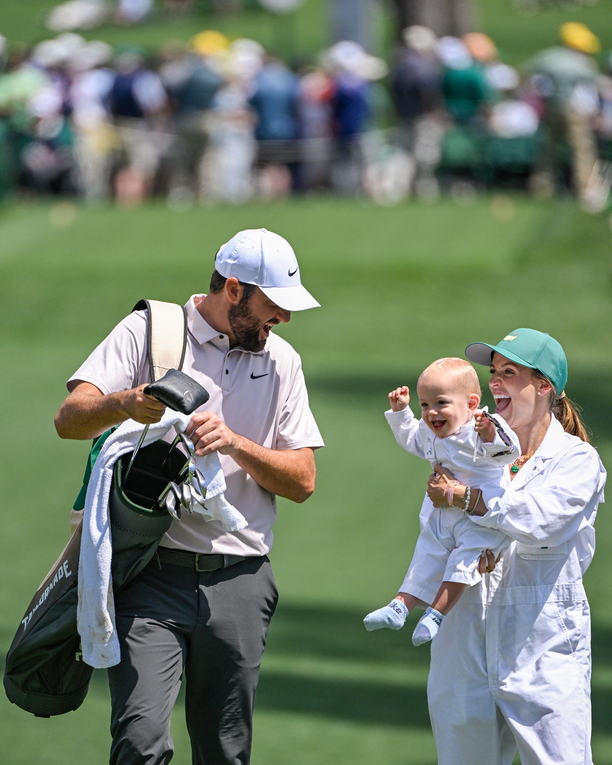 The Scheffler family at the Par-3 Contest