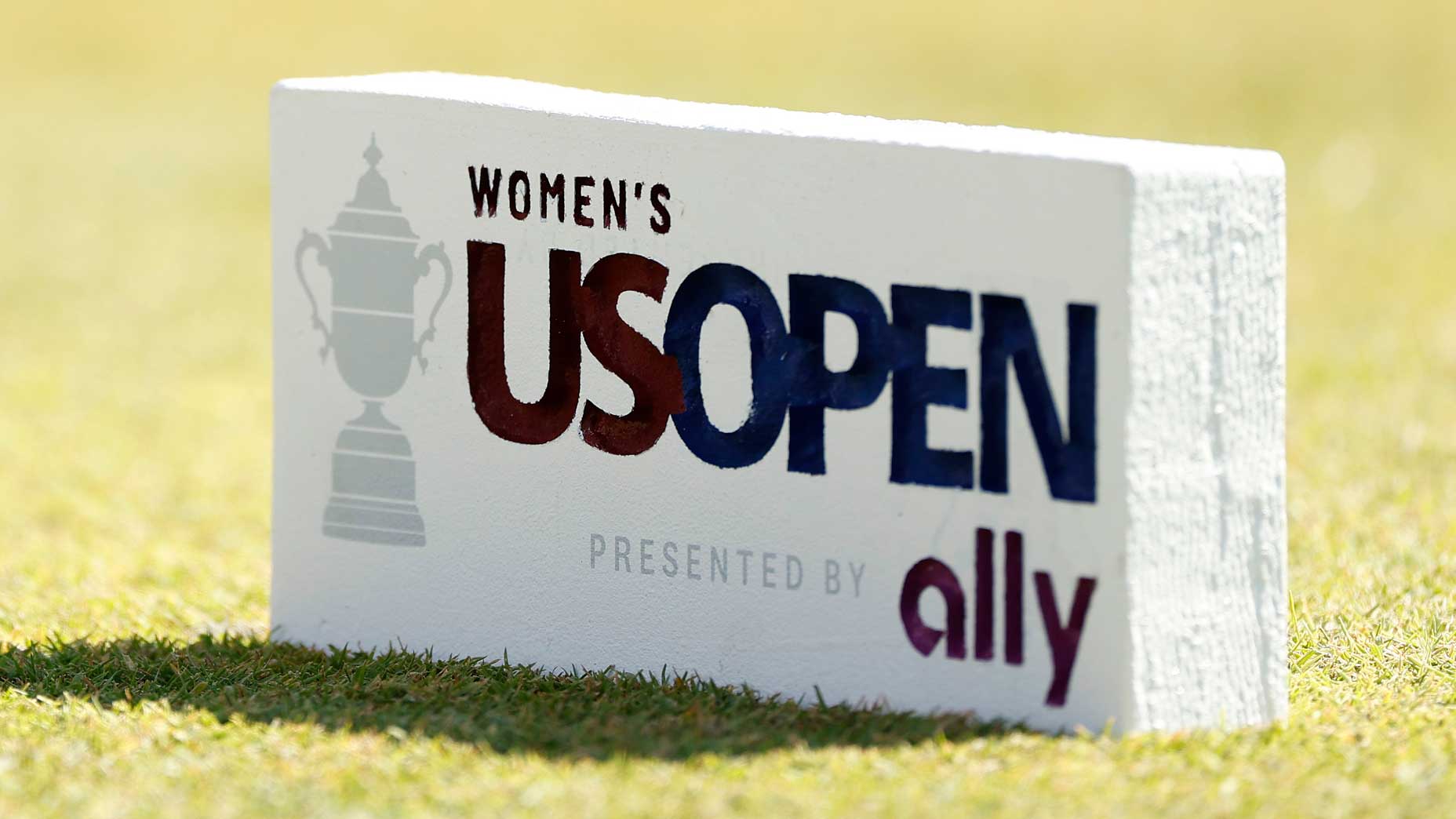 U.S. Women's Open tee marker pictured during last year's tournament at Lancaster Country Club.