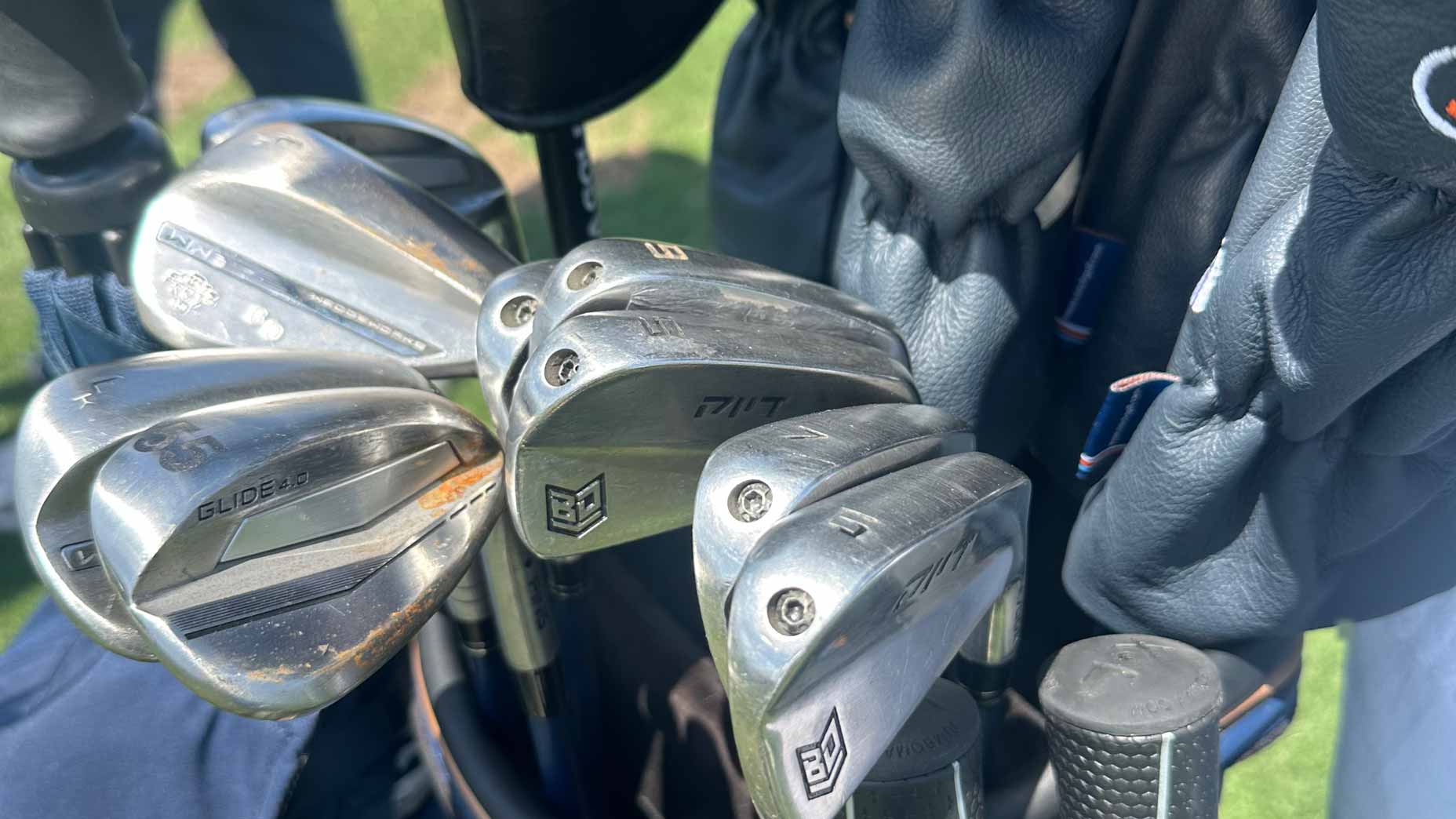 Bryson Dechambeau's irons in a bag