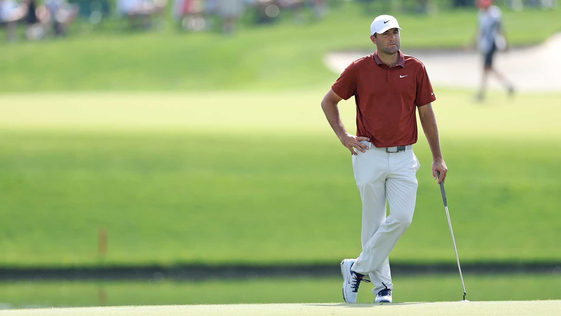 scottie scheffler at the pga championship on thursday