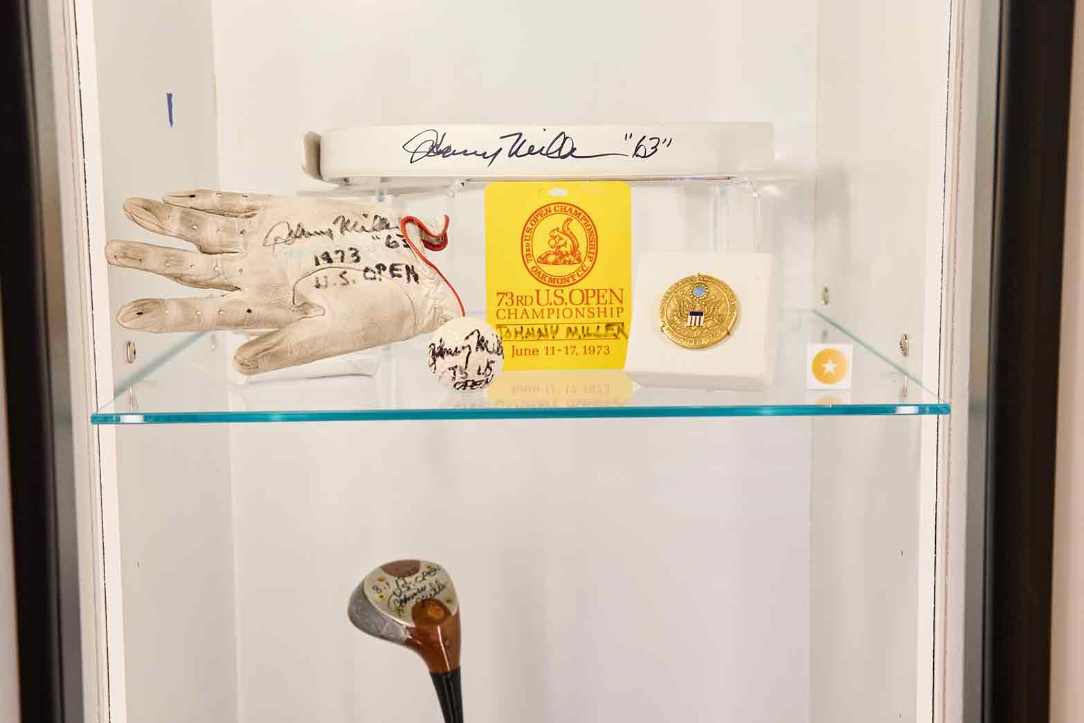 Johnny Miller artifacts on display