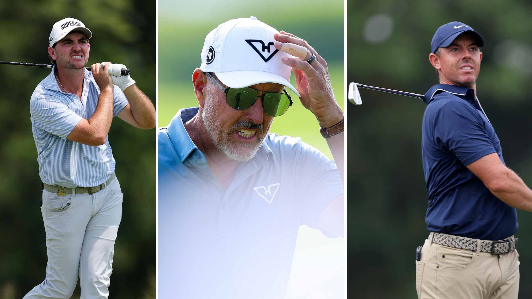 Philip Barbaree, Phil Mickelson and Rory McIlroy at the U.S. Open.